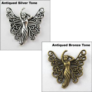   Silver Bronze Dancing Angel Wings Charms Pendants 25x26mm L201