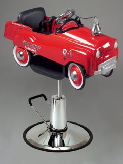 PIBBS #1804 KIDS BARBER OR STYLING CHAIR FIRE ENGINE PEDAL CAR
