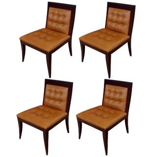 Vintage Robert Cox Slipper Leather Dining Chairs
