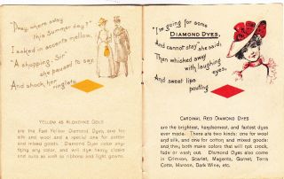 1898 DIAMOND DYES ad Annawan IL Druggist booklet