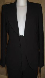 ANNE KLEIN 2pc Jacket Blazer Tie front Onyx PANT SUIT sz 6 $240