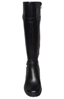 Anne Klein Womens Boots Edith Black Leather Sz 10 5 M