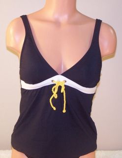 ANNE COLE NEW Womens Swimsuit Tankini Top Black Small