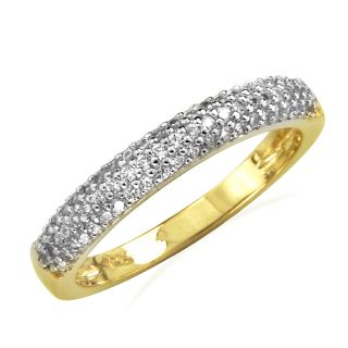 14k Yellow Gold Fancy CZ Wedding Anniversary Ring Band