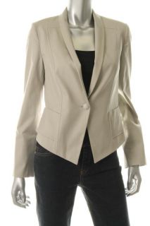 Anne Klein New Gray Shawl Collar Two Pocket One Button Blazer Jacket 