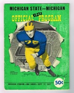 1947 Michigan vs Michigan State Program National Championship Season 
