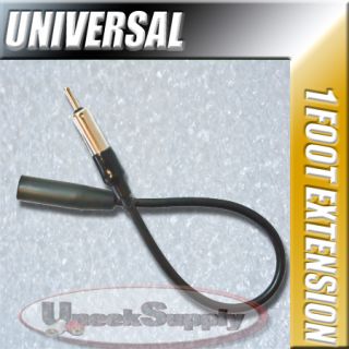 12 1 Foot Auto Antenna Extension Cord Ant Male Female Car Am FM 