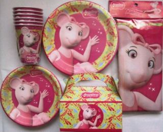 Angelina Ballerina Party 1 Table Cover 18 Plates Cups SM Treat Boxes 