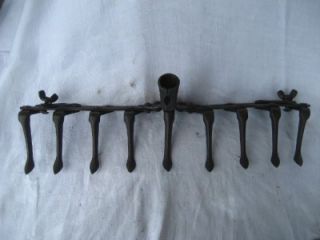 Antique Vintage Hand Cultivator Tool Adjustable Garden Rack 9 Bent 