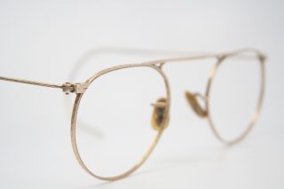 vintage eye glasses Shuron Fulvue 12k Gold Marshwood antique frames 