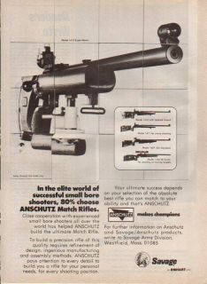 1980 Savage Anschutz Model 1413 Match Target Rifle Ad