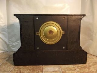 antique ansonia iron mantle clock nice