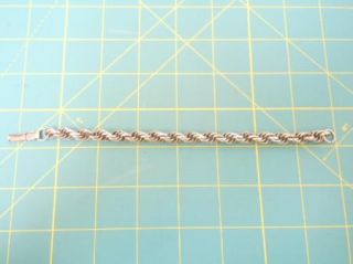 Vintage Signed Coro Silver Spiral Chain Link Bracelet M610