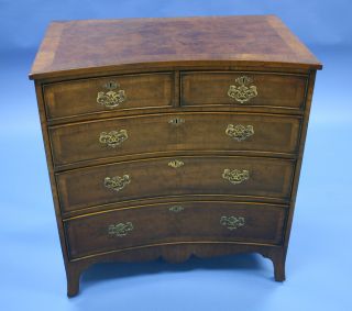 Antique Style Inverted Bowfront Chest Dresser