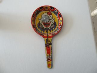Vintage/Antique Tin Litho US Metal Toys MFG Co. Clown Party Noisemaker 