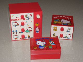 Vintage Sanrio Hello Kitty jewelry/storage boxes   Set of 3