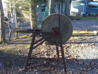 Lot Antique Foot Power Grinder, Seed Planter, Forge Flame Blower, Ice 