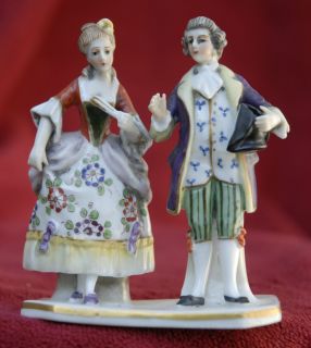 Antique Frankenthal Dresden German Porcelain Figurine c1761 Mark