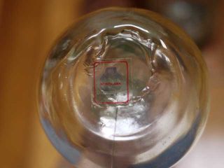 Vtg 70s Hand Blown Glass Teak Oil Vinegar Cruet Set