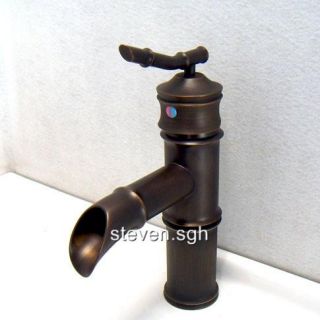Antique Brass Bamboo Bathroom Vessel Sink Faucet 5322F