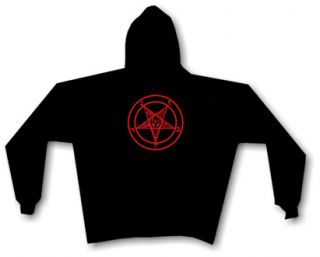 Baphomet Pentagram Hoody Black Metal Satan Anton Lavey