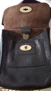 Genuine Mulberry Antony Anthony Chocolate Natural Leather Messenger 