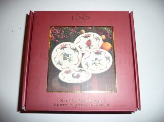 Lenox Winter Greetings Party Plates 4 Different Birds 1 St Quality New 