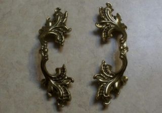 New Antique Brass Shabby French Provincial Drawer Pull Handle Hardware 