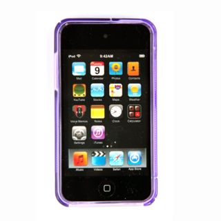 TPU Soft Case Cover Skin for Apple iPod Touch 4 4G 4th Gen in Purple s 