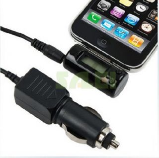 Black FM Transmitter Car Charger Controller for Apple iPod iPhone 