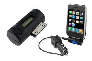 Black FM Transmitter Car Charger Controller for Apple iPod Touch 