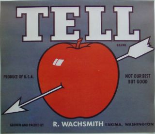 brand tell variation type apple origin yakima wa circa 1940 dist litho 