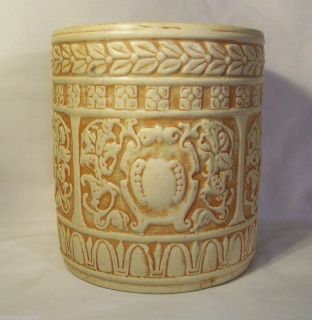 Vintage Weller Pottery Clinton Ivory Cylindrical Jardiniere Price 