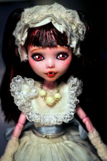 Annabel Lee OOAK CUSTOM Monster High Draculaura Doll Repaint handmade 