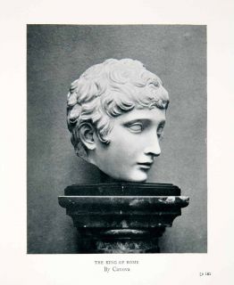 1932 Print King Rome Antonio Canova Sculpture Statue Royalty Sculptor 