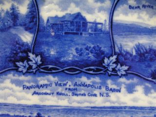 Antique Flow Blue Plate Rowland Marsellus Smiths Cove Nova Scotia 