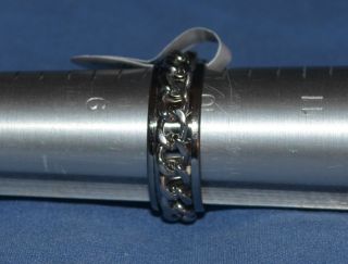 Steam Punk Chain Link Spinning Ring Stainless Steel Size 10