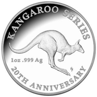 2013 $1 Kangaroo Series 20th Anniversary Fine Silver Proof Coin