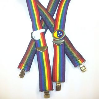 1979 Mork Mindy Tv Show Morks Rainbow Suspenders With Badges
