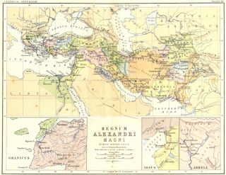 Granicus Regnum Alexandri Magni Issus Arbela 1880 Map
