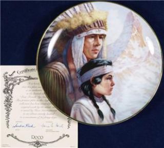 American Indian Plate US Porcelain Native Chief ARAPAHO