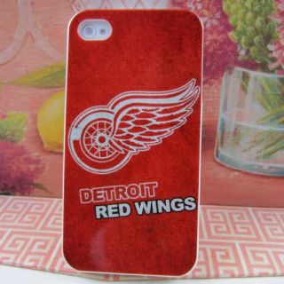 Apple iPhone 4 4S 4G Detroit Red Wings Rubber Silicone Skin Case Phone 