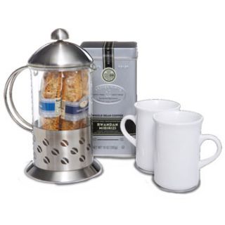 NEW Archer Farms French Coffee Press Espresso Maker Gift Set w/ 2 Cups 