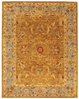   new area rug wool handmade persian carpet brown blue 3 6 round