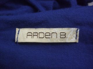 Arden B Royal Blue Stretch One Shoulder Empire Waist Cut Out Shoulder 