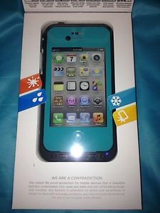   iPhone case 4/4S Teal/Aqua Case, This is 100% Life proof Brand case