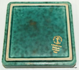 Vintage Gustavsberg Green Dish Argenta Sweden Mint 4366