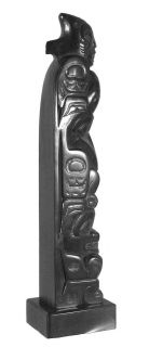 Fine Authentic Northwest Coast Haida Argillite Totem