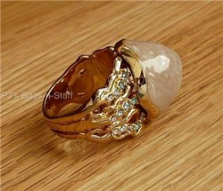 Disney Couture Little Mermaid Ariel Shell Ring Pearl Crystals Treasure 