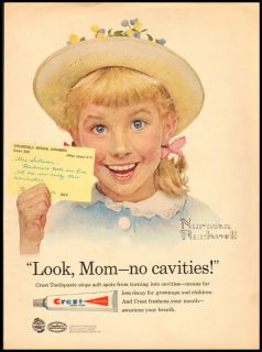 1958 Vintage Ad for Crest Toothpaste Norman Rockwell